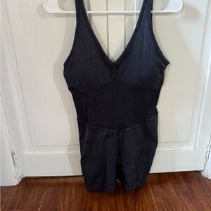Target Black Ribbed Bodysuit